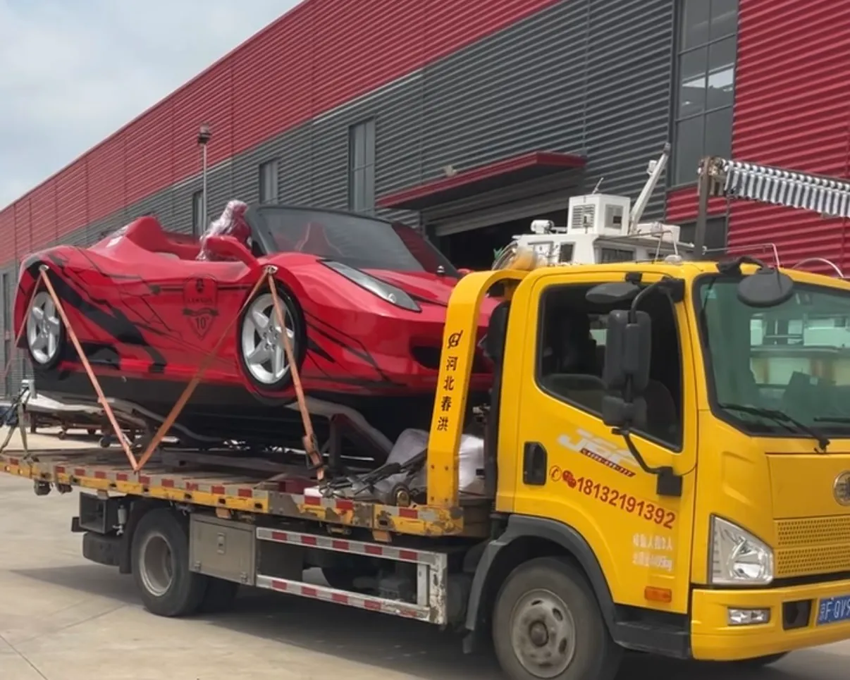 LAWADA® Custom Fiberglass Water Sports Car បានបញ្ចប់ និងដឹកជញ្ជូនហើយ។
