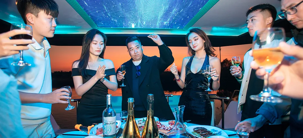Enclosed Luxury Party Yacht
