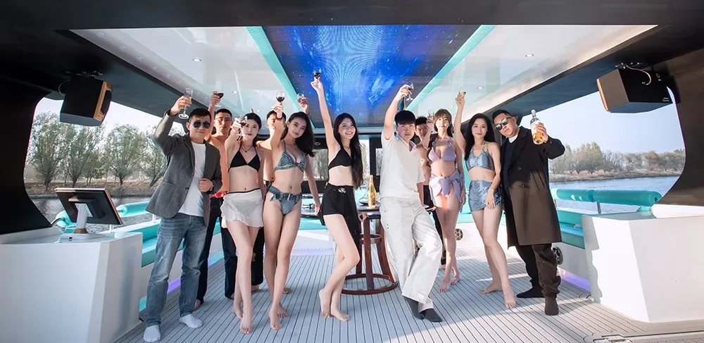 Enclosed Luxury Party Yacht